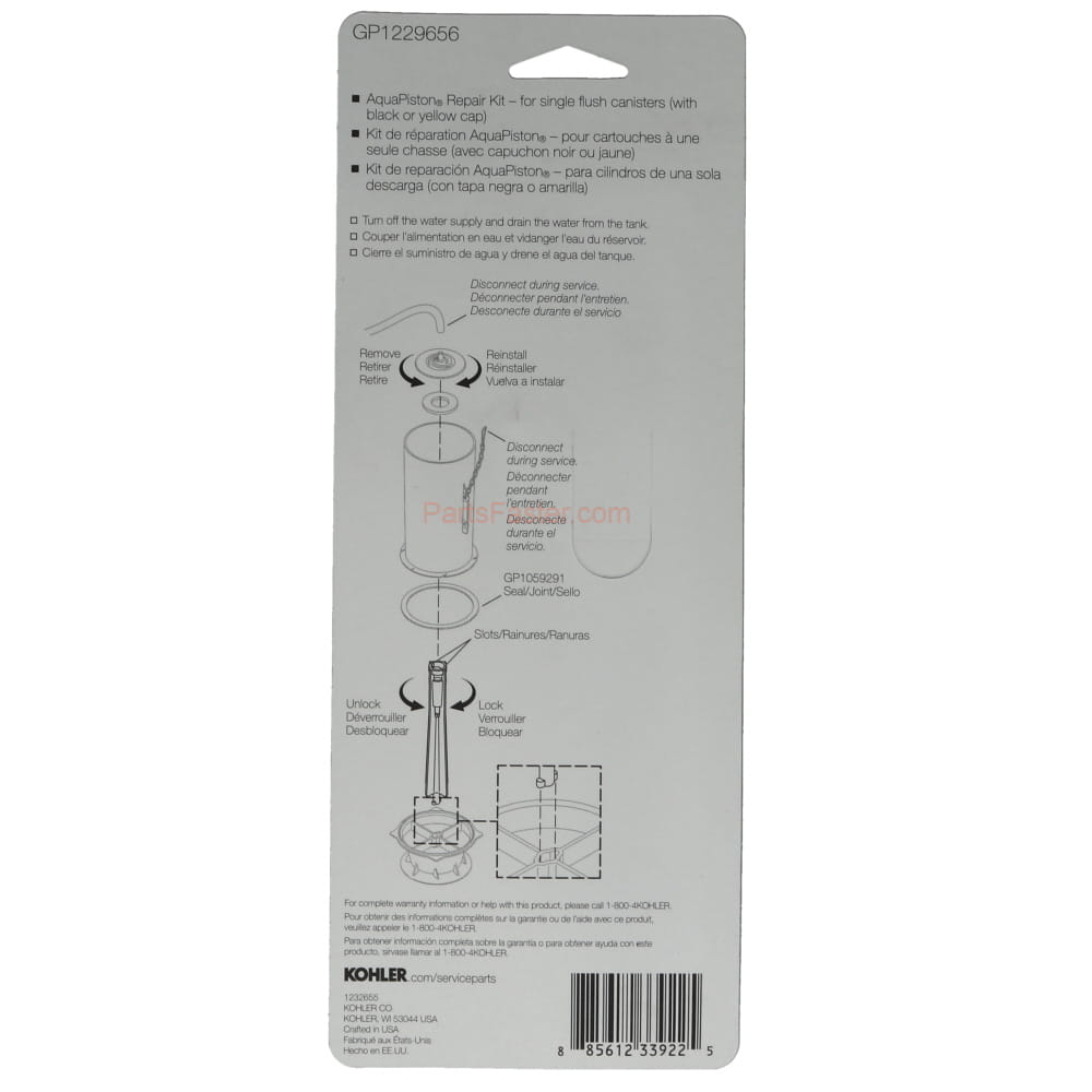 Kohler GP1229656 Canister Repair Kit
