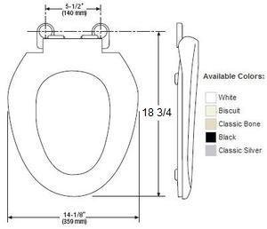 Mansfield Elongated Plastic Toilet Seat White