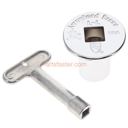 Arrowhead Brass PK1320 Chrome Flange And Key For Log Lighter Valves
