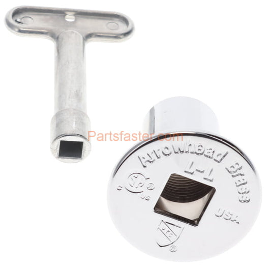 Arrowhead Brass PK1320 Chrome Flange And Key For Log Lighter Valves