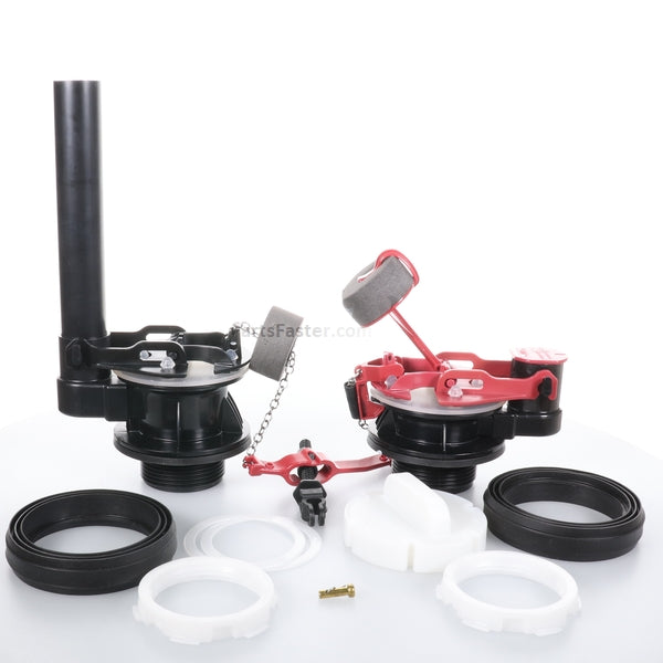 American Standard Vormax Flush Valve Assembly – Complete Kit With Flappers, Teeter Bar, And Tank-to-Bowl Coupling – Unfinished, OEM Replacement