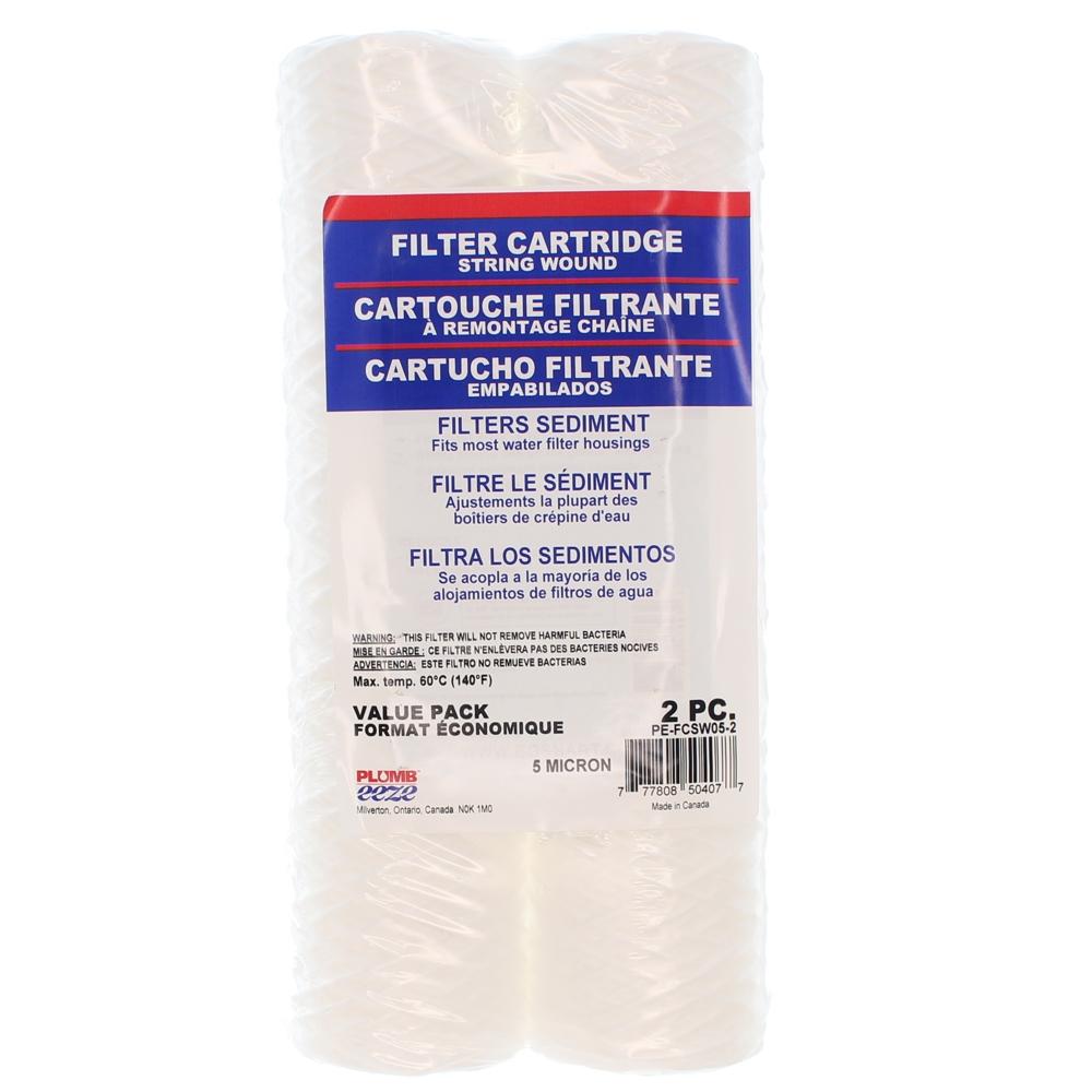 Plumbeeze PE-FCSW05-2 Filter Cartridge String Wound 2 Pack